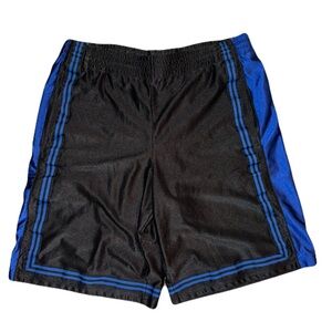 Foot Locker Men’s M Basketball Gym Shorts Black Blue Textured 10” Streetwear